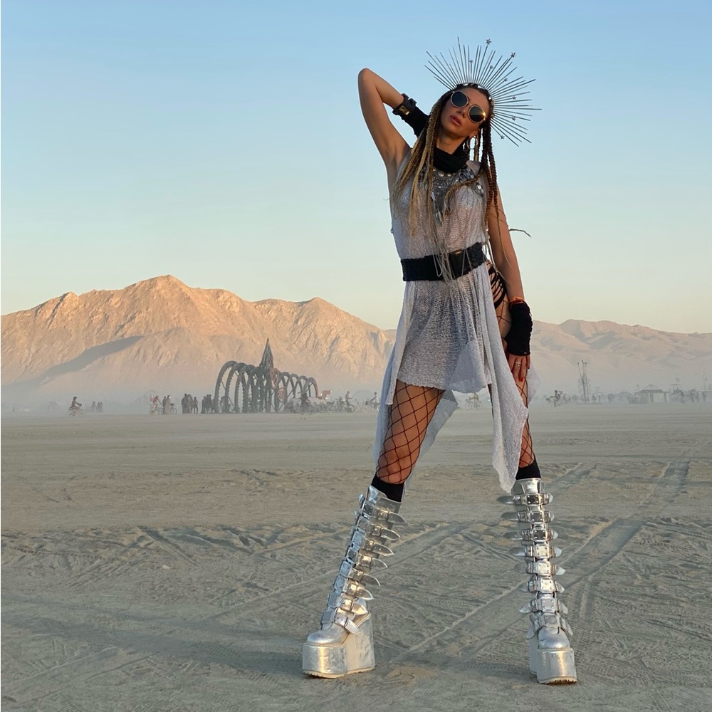 Sexy Demonia shoes, was wearing once for photoshoots on burning man!